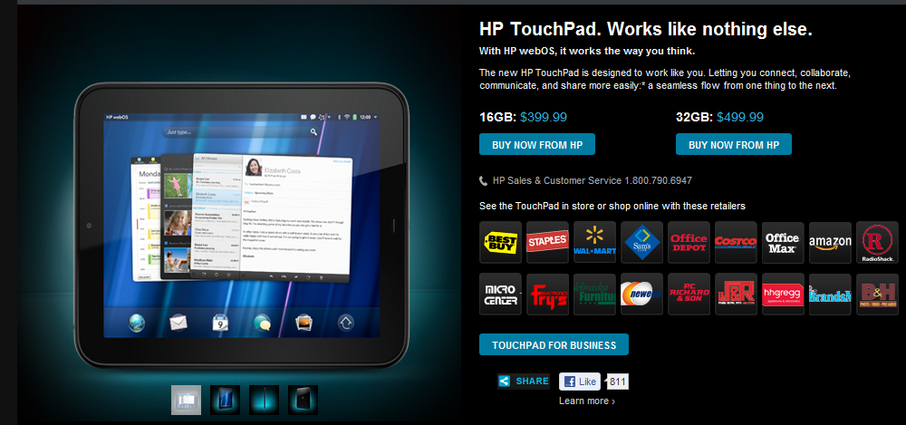 Hp.com touchpad 16gb